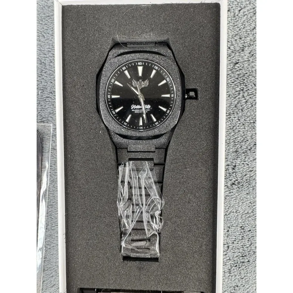 Hidden Hills Millennia G1 Black Frosted Men's Watch M-G1-BLK-F - Picture 7 of 9